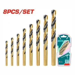 طقم بنط حدادي 8 قطع 2-8 ملى TACSD0801 HSS twist drill bits
