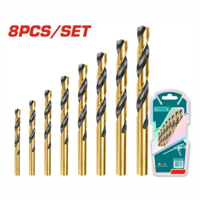 طقم بنط حدادي 8 قطع 2-8 ملى TACSD0801 HSS twist drill bits