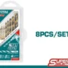 طقم بنط حدادي 8 قطع 2-8 ملى TACSD0801 HSS twist drill bits