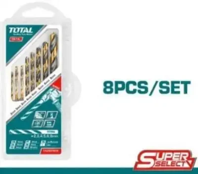 طقم بنط حدادي 8 قطع 2-8 ملى TACSD0801 HSS twist drill bits