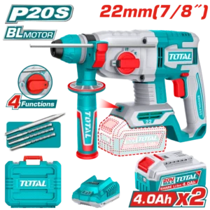11111 هيلتى 22 مم 2 بطارية و شاحن Cordless Rotary Hammer TRHLI212282