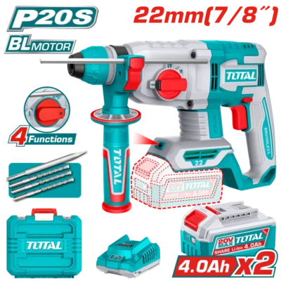 هيلتى 22 مم 2 بطارية و شاحن Cordless Rotary Hammer TRHLI212282