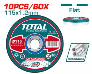 علبه بسكوته 4.5 بوصه 10 قطع METAL CUTTING DICS 115 X 1.2mm