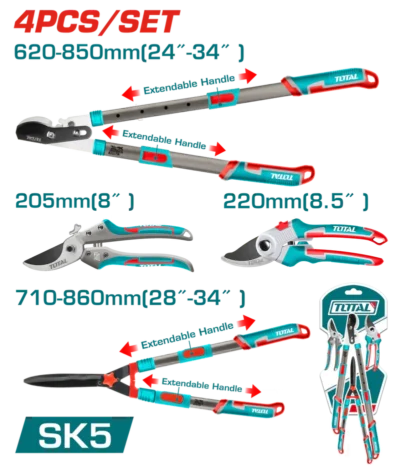 THT1593401_800x طقم مقصات للحدائق مقص تليسكوبى 2 مقص تقليم عقلة مقص اسوار THT1593401