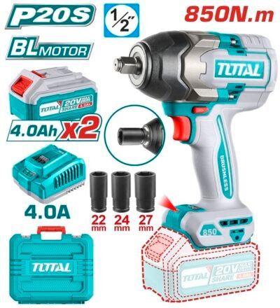 tiwli2085 دريل امباكت نص بوصه ٨٥٠ نيوتن مع ٢ بطاريه ٤ امبير impact wrench tiwli2085 دريل امباكت نص بوصه ٨٥٠ نيوتن مع ٢ بطاريه ٤ امبير impact wrench