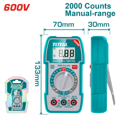 TMT5360011_1100x أفوميتر / مالتي ميتر رقمي توتال - TOTAL Digital Multimeter الكود: TMT5360011