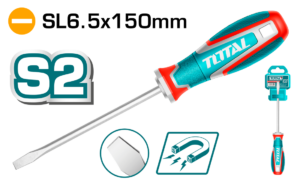 TSDSL6150_1100x مفك عاده 6.5 مم طول 150 مم يد كاوتش 2 لون - TSDSL6150