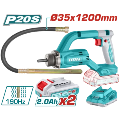 UTCVLI2025021-1100x1100w.png هزاز خرسانة 20 فولت مع 2 بطارية 2 أمبير و شاحن-توتال -